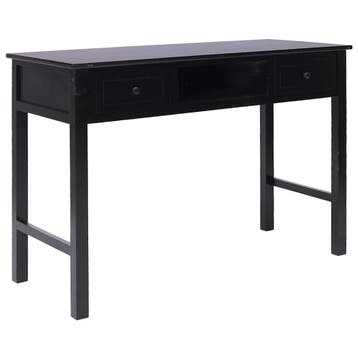 vidaXL Schrijftafel 110x45x76 cm hout zwart, Verzenden, Nieuw