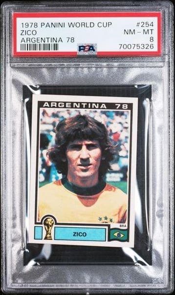 Panini 1978 Panini World Cup Argentina 78 #254 Zico - PSA 8, Verzamelen, Nieuw