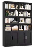 Boekenkast 12 Vakken met 4 Deuren – Staand Opbergrek 185 cm, Verzenden, Nieuw