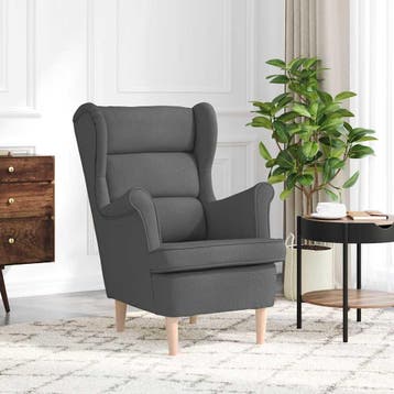 vidaXL Fauteuil 74x84x100 cm stof donkergrijs, Huis en Inrichting, Verzenden, Nieuw