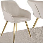 2dekans | tectake® Eetkamerstoel Marilyn - Met Armleuningen, Huis en Inrichting, Stoelen, Ophalen of Verzenden, Zo goed als nieuw