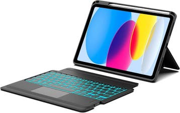 iPad 10/11 Toetsenbordhoes - Touchpad | Retourdeal 60% Ko..., Computers en Software, Apple iPads, Apple iPad, Zwart, 11 inch, Ophalen of Verzenden