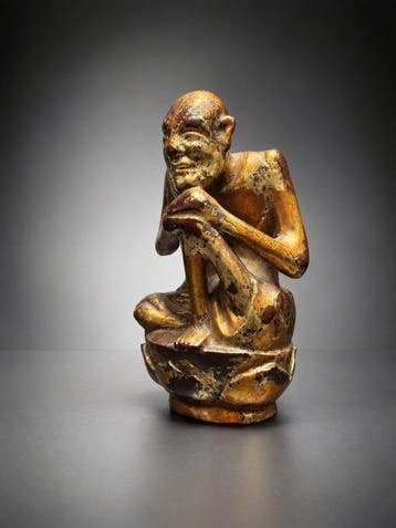 Statuette dAscète - Fin du XIX siècle - Dynastie des, Antiek en Kunst