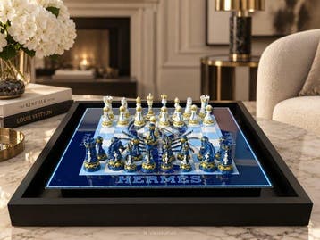 Dominique Kleiner - Échiquier d’Art Premium – « Bleu Royal »