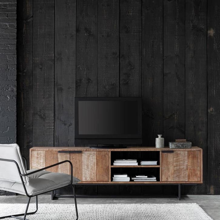 *WOONWINKEL* DTP Home Odeon TV-meubel Teak Hout 200 Cm, Huis en Inrichting, Kasten | Televisiemeubels, Nieuw, Verzenden