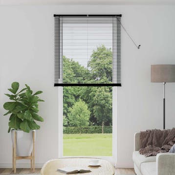 vidaXL Venetiaanse jaloezie Zwart 213 x 70 cm 25 mm PVC, Verzenden, Nieuw, Zwart