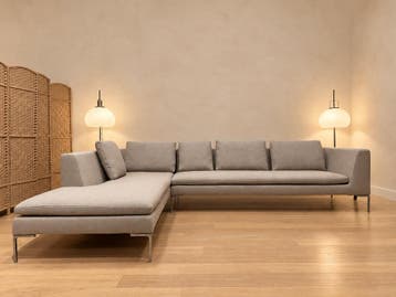 NIEUW BB Italia Charles Hoekbank + GARANTIE | NP €12.750, Hoekbank, Ophalen of Verzenden, Vierpersoons of meer, Design Bank Bankstel Zetel Hoekbank B&B Italia