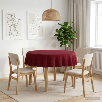 vidaXL Tafelkleed Rond Wijnrood Ø 180 cm, Verzenden, Nieuw