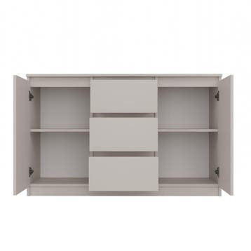 Dressoir - 120 cm 3 lades  creme creme (Dressoirs), Verzenden, Nieuw, Overige houtsoorten, Met lade(s)