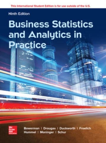 Business Statistics and Analysis in Practice 9 9781260287844, Zo goed als nieuw