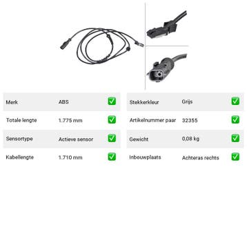 ABS-sensor Renault Twingo 1.6 RS (CN0) Van 2008-05 tot 2014-, Auto-onderdelen, Verzenden, Nieuw, Renault