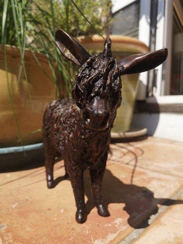 Representation of a donkey - 30 cm - Beeldje - Gepatineerd