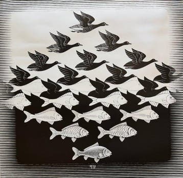 M.C. Escher - The M.C. Escher Company - Lucht en Water -, Antiek en Kunst, Kunst | Tekeningen en Foto's