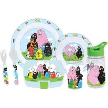 Serviesset - FUN HOUSE - BARBAPAPA - Glas, bord Ø22 cm en.., Kinderen en Baby's, Verzenden, Nieuw