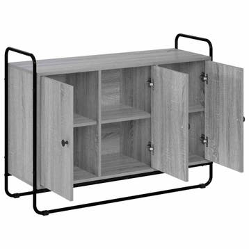 vidaXL Dressoir Grijs Sonoma 102 x 35 x 75 cm Bewerkt hout, Verzenden, Nieuw, Overige houtsoorten, Minder dan 50 cm