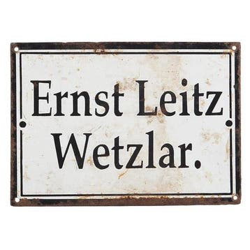 EMAILLEPLAAT ERNST LEITZ WETZLAR (19,5 x 27 cm) - Emaille
