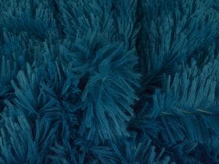 Langharig bont stof – Petrol, Blauw, 120 cm of meer, Ophalen of Verzenden, Polyester