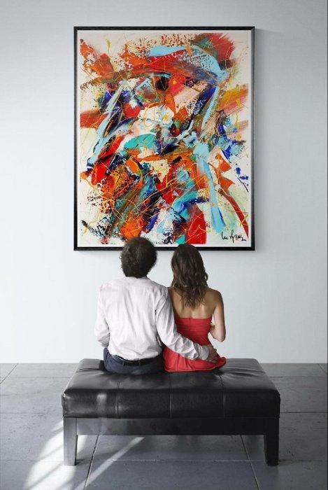 Luc Mora - Le perroquet bleu - XXL, Antiek en Kunst, Kunst | Designobjecten
