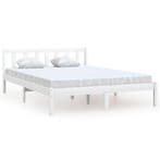 Grenen Bedframe 135x190 Wit | Laatste Stuk!, Wit, Nieuw, Twijfelaar, Modern