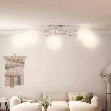 vidaXL Plafondlamp met gaasdraadkapjes 5xG9, Huis en Inrichting, Lampen | Plafondlampen, Verzenden, Nieuw