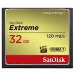 Sandisk CF 32GB Extreme 120MB/s 85MB write UDMA 7, Ophalen of Verzenden, Nieuw, Overige typen, Overige merken