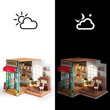 Robotime Simons Koffie met LED licht Knutselen (Recreatie), Verzenden, Nieuw