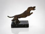 morante - sculptuur, Chien en bronze - 10 cm - Gepatineerd
