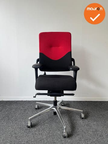 Rohde & Grahl - Xenium - Zwart/Rood - Chroom voetkruis - XXL, Werkplek, Ophalen of Verzenden, Gebruikt, Stoel