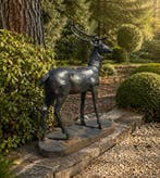 Beeld, XL Deer - 149.5 cm - Gietijzer - 2026, Antiek en Kunst, Curiosa en Brocante