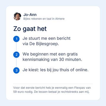 Bijles rekenen en taal in Almere of online, basisschool, Privéles, Bijles