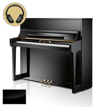 Wilhelm Schimmel W 118T TwinTone SP messing silent piano, Nieuw, Zwart, Piano