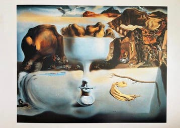 Salvador Dali (1904-1989) - Apparition du visage et du plat