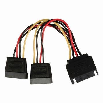 S-ATA 15 pins naar 2x S-ATA 15 pins voedingskabel, Computers en Software, Verzenden, Nieuw
