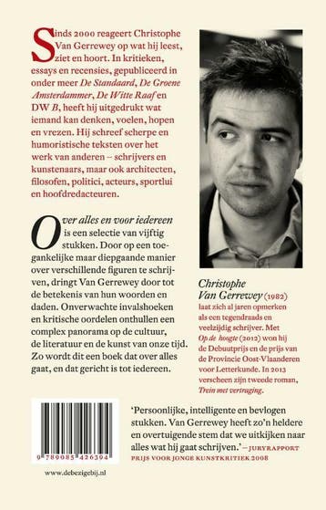 Over alles en voor iedereen 9789085426394, Verzenden, Zo goed als nieuw, Christophe Van Gerrewey