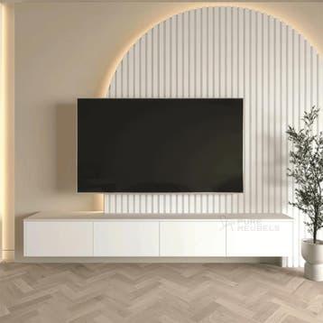Madera Tv-meubel 300 x 38 x 33 cm - Wit, Ophalen of Verzenden, Nieuw