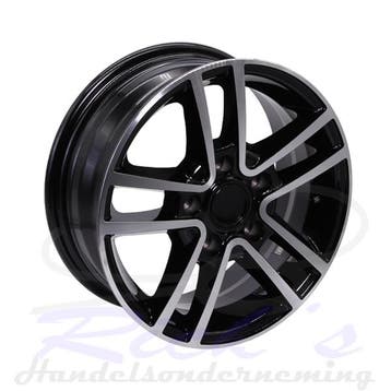 Velg aluminium 5.5Jx14 H2 5*112 - zwart / zilver, Auto-onderdelen, Banden en Velgen, Ophalen of Verzenden, Nieuw