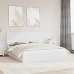 vidaXL Opslag bed met hoofdeinde Wit 180 x 200 cm Bewerkt, Huis en Inrichting, Slaapkamer | Bedden, Verzenden, Nieuw, Wit, Hout