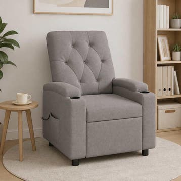vidaXL Massage-relaxstoel Taupe 75 x 95 x 101 cm Stof, Verzenden, Nieuw