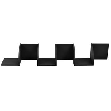 [en.casa]® Design Wandplank - planken - zwart model 5, Huis en Inrichting, Woonaccessoires | Wandplanken en Boekenplanken, Verzenden