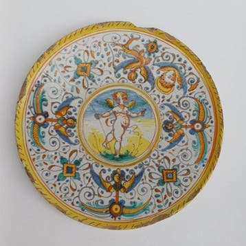 Bord - Aardewerk - Deruta Maiolica schotel, Antiek en Kunst