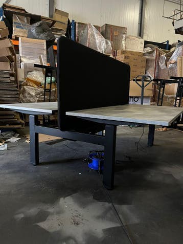 Nieuwe Duo Werkplek Inclusief tussenwand - Nieuw, Verzenden, In hoogte verstelbaar, Nieuw