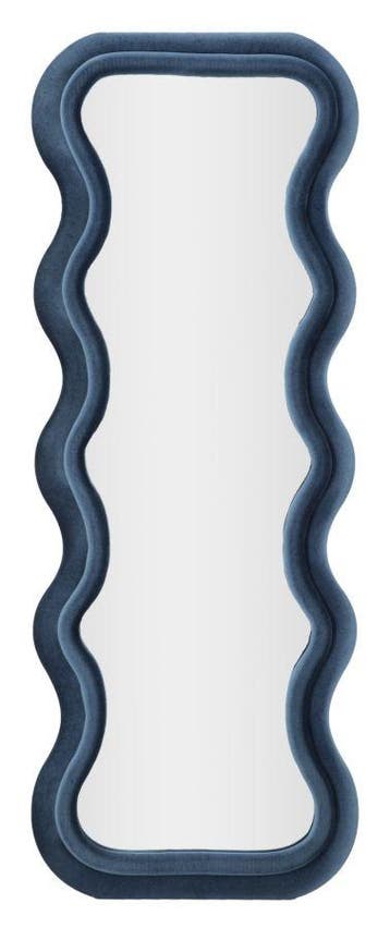 WANDSPIEGEL EMILY BLAUW FLUWEEL CM 60X6X160, Huis en Inrichting, Ophalen of Verzenden, Nieuw