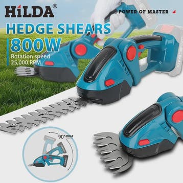 HILDA 2-in-1 Snoeischaar & Grasmaaier - Draadloos, Makita 18, Verzenden, Nieuw