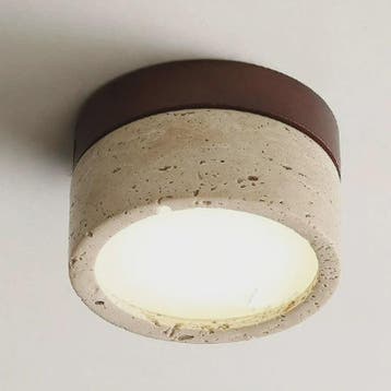 Wabi Sabi Plafondlamp Cream Stone - Sfeervolle Verlichting v, Verzenden, Nieuw