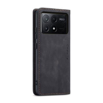 CaseMe book case leer - Xiaomi Poco X6 Pro - zwart, Verzenden, Nieuw