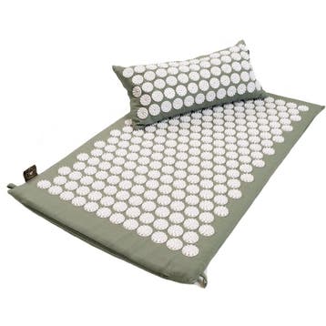 Set spijkermat en spijkerkussen asgroen - Lotus, Verzenden, Nieuw