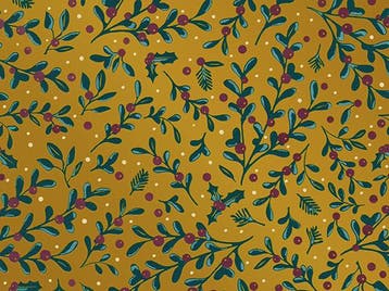 Kerst cadeaupapier op rol Takken Groen Goud 30 cm –, Ophalen of Verzenden, Nieuw, Overige typen
