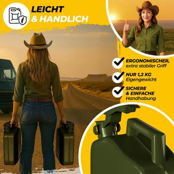 Metalen bus 5L + schenktuit (Auto-Fiets, Gereedschap), Verzenden, Nieuw