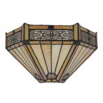 Tiffany wandlamp – Geometrisch patroon &amp; warme gloed – B, Verzenden, Nieuw