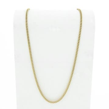 8 karaat gourmetschakel ketting, Ophalen of Verzenden, Gebruikt, Geel, Goud